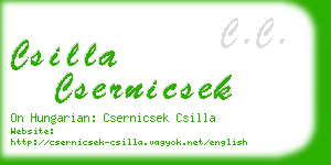 csilla csernicsek business card